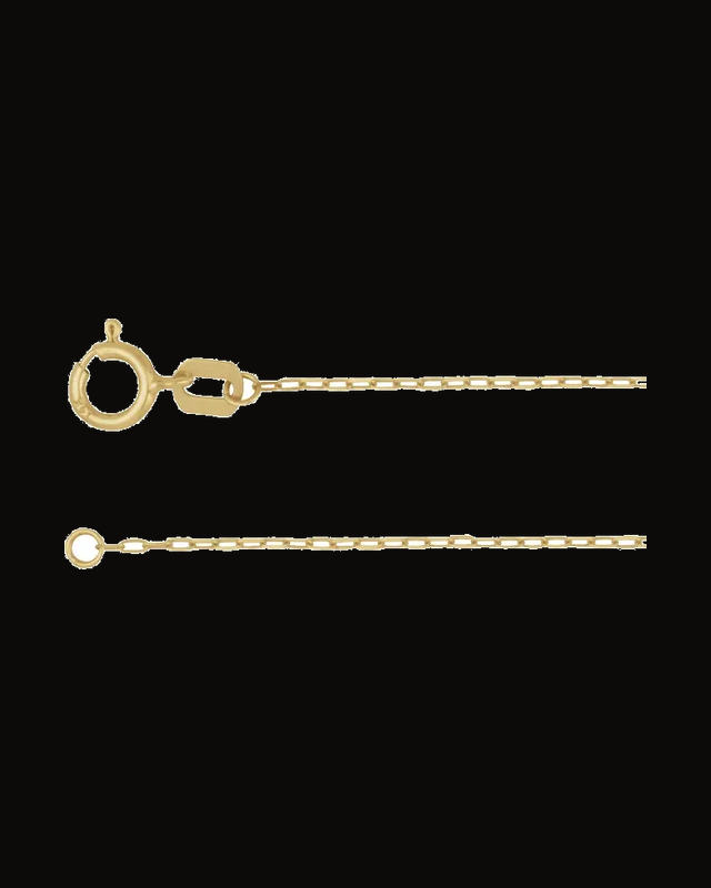 Diamond Cut Paperclip Style Forzentina Chain — 14K Yellow Gold