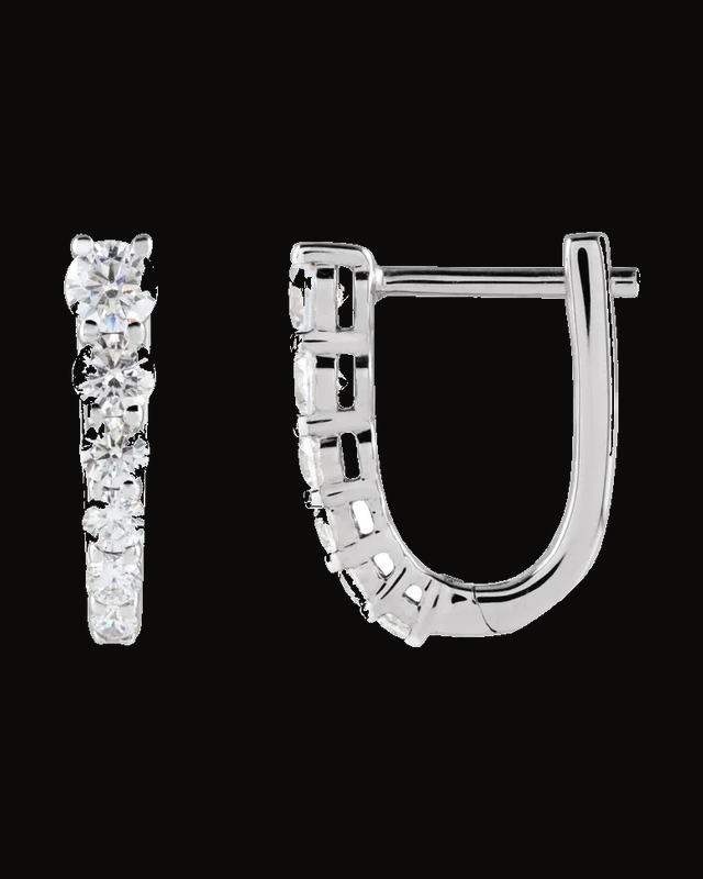1/2 CTW Lab-Grown Diamond Hoop Earring