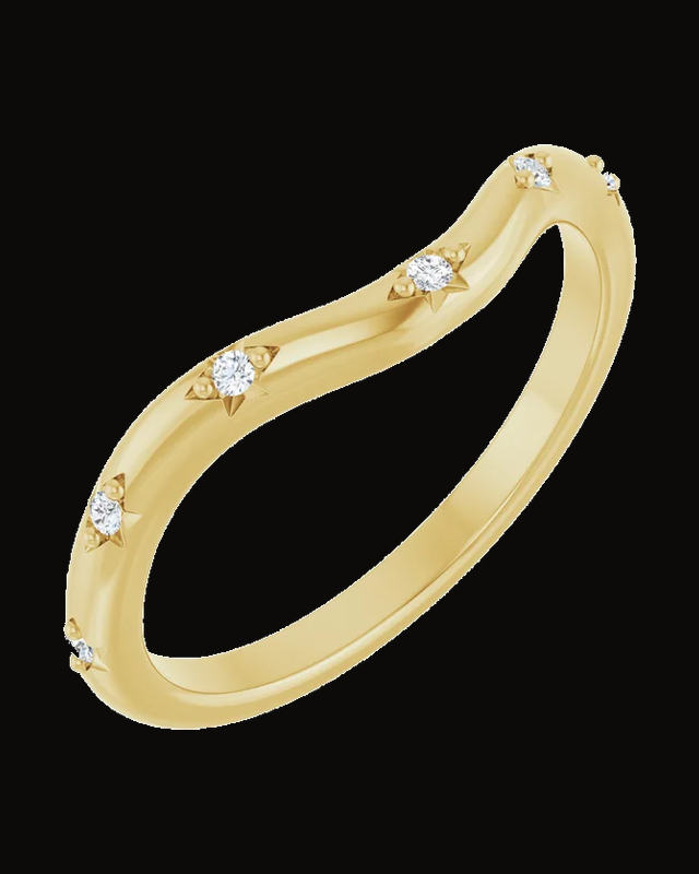 Contour Band — 14K Yellow Gold · 0.05 CTW