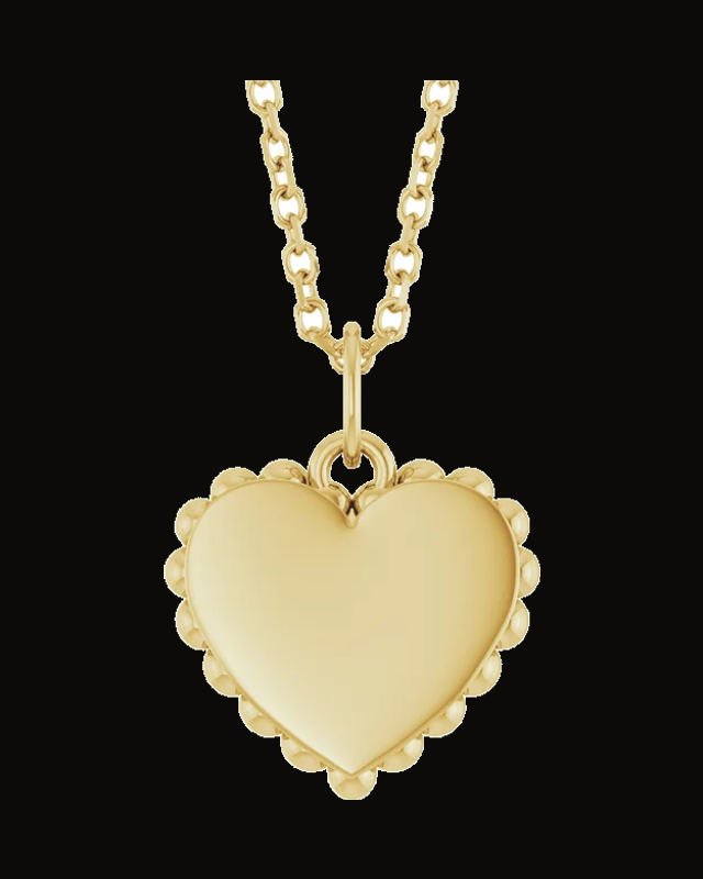 Engravable Heart Necklace or Charm/Pendant