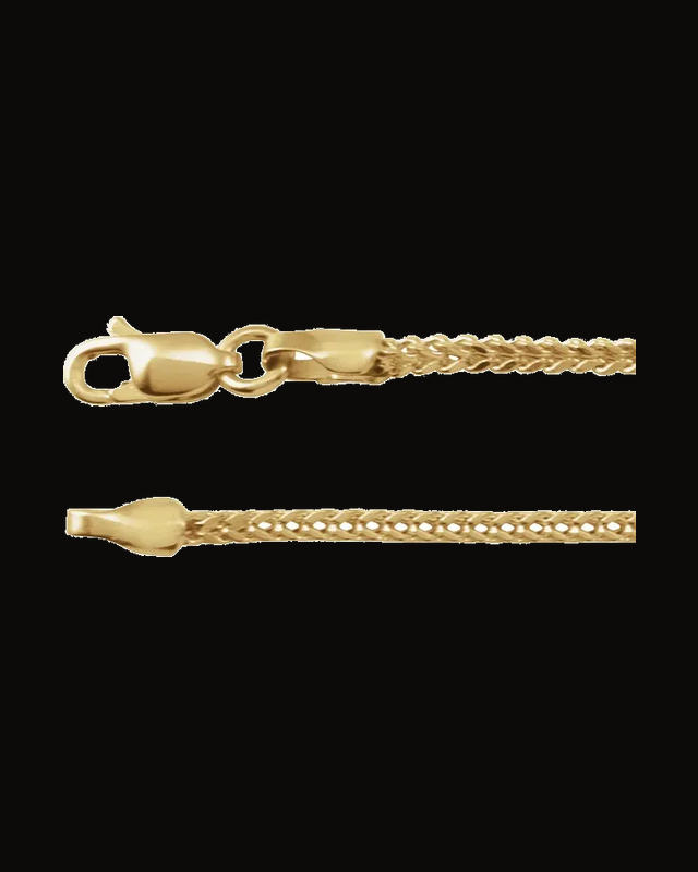 1.5 mm Hollow Franco Chain — 14K Yellow Gold