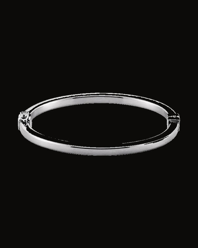 Hinged Bangle Bracelet — Sterling Silver — Hollow