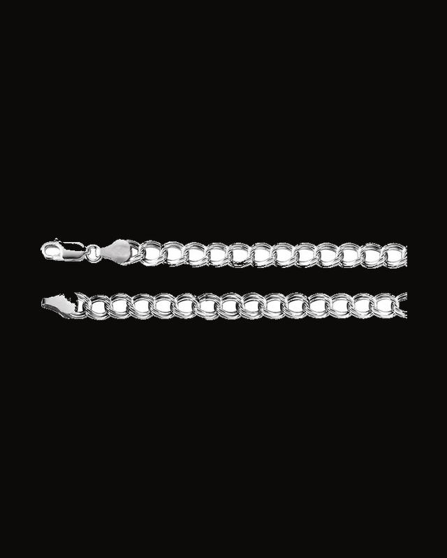 4.5 mm Hollow Curb Chain — Silver-Plated on Sterling Silver