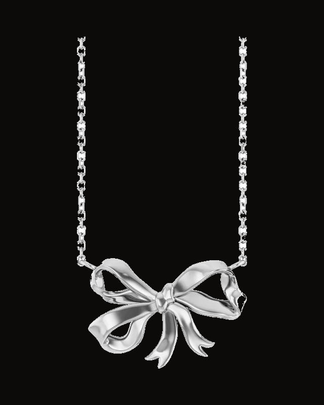 Bow Necklace or Center — Sterling Silver