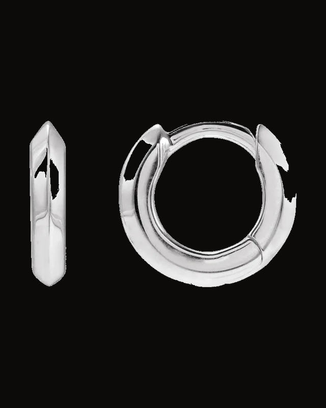 Knife-Edge Hoop Earrings