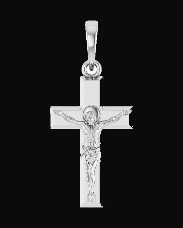Crucifix Pendant — Sterling Silver