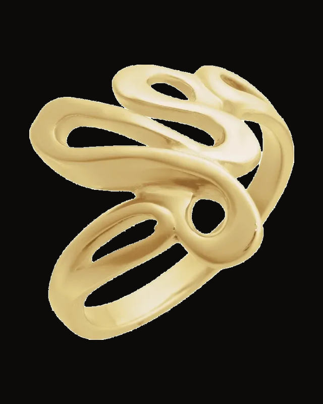 Metal Fashion Ring — 14K Yellow Gold · 18 mm