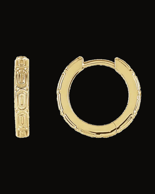 Hinged Hoop Earrings — 14K Yellow Gold