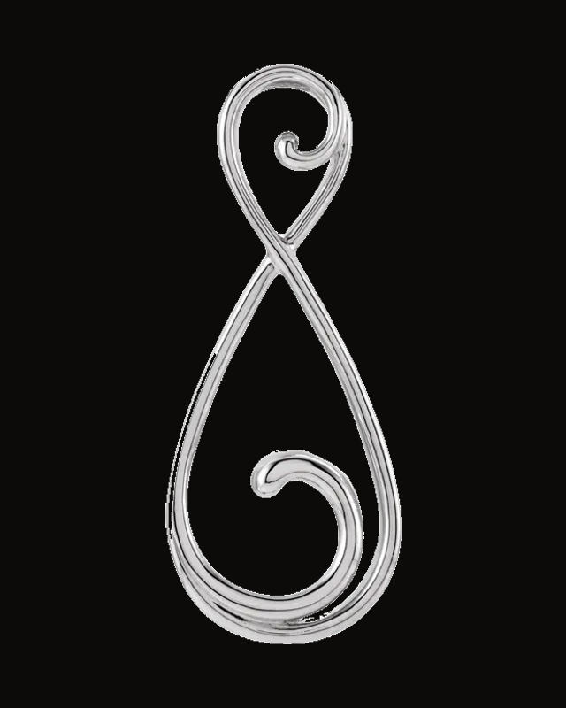 Freeform Pendant — 14K White / Yellow Gold