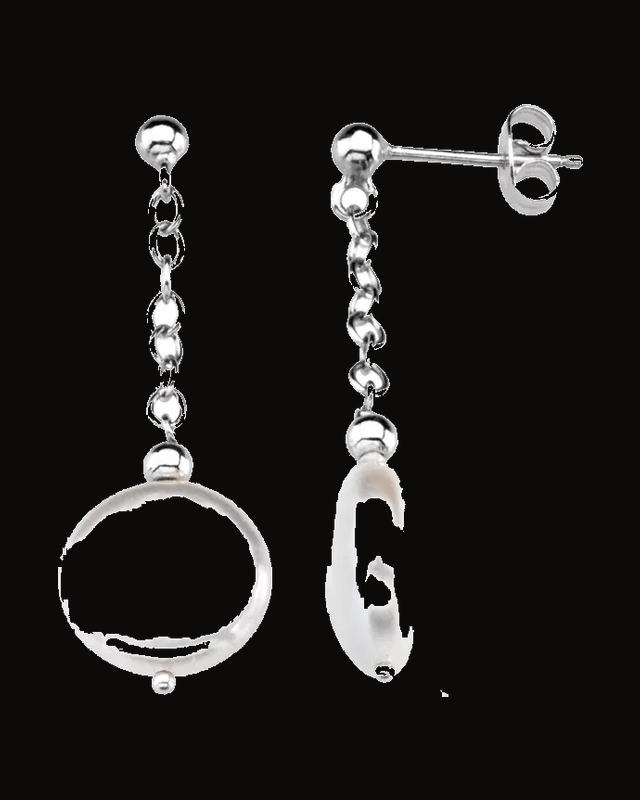 Cultured White Freshwater Pearl Earring — Sterling Silver