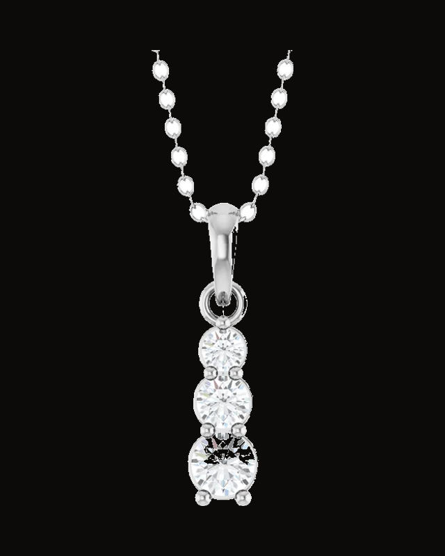 Graduated Bar Necklace or Pendant — 14K Yellow / White Gold · 1/6 CTW
