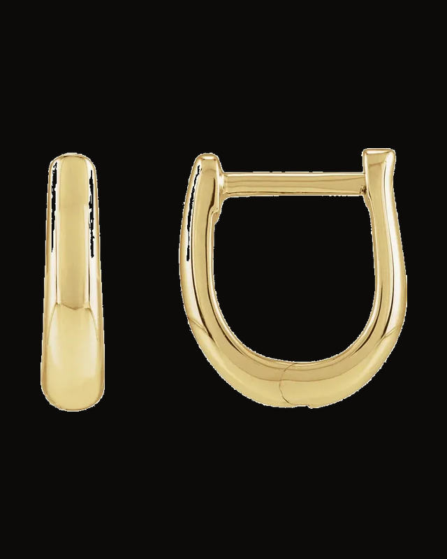 Hinged Hoop Earrings — 14K Yellow Gold