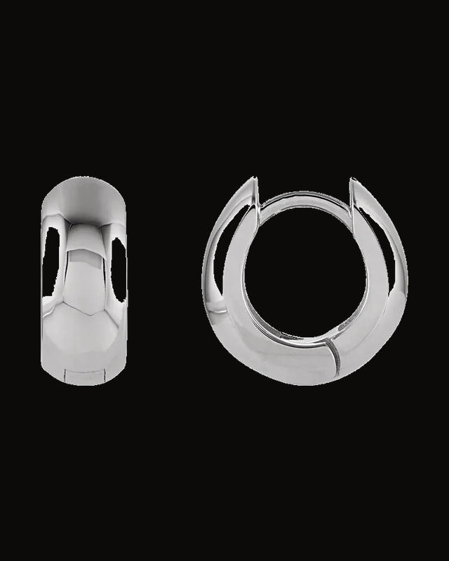 Hinged Hoop Earrings — Sterling Silver