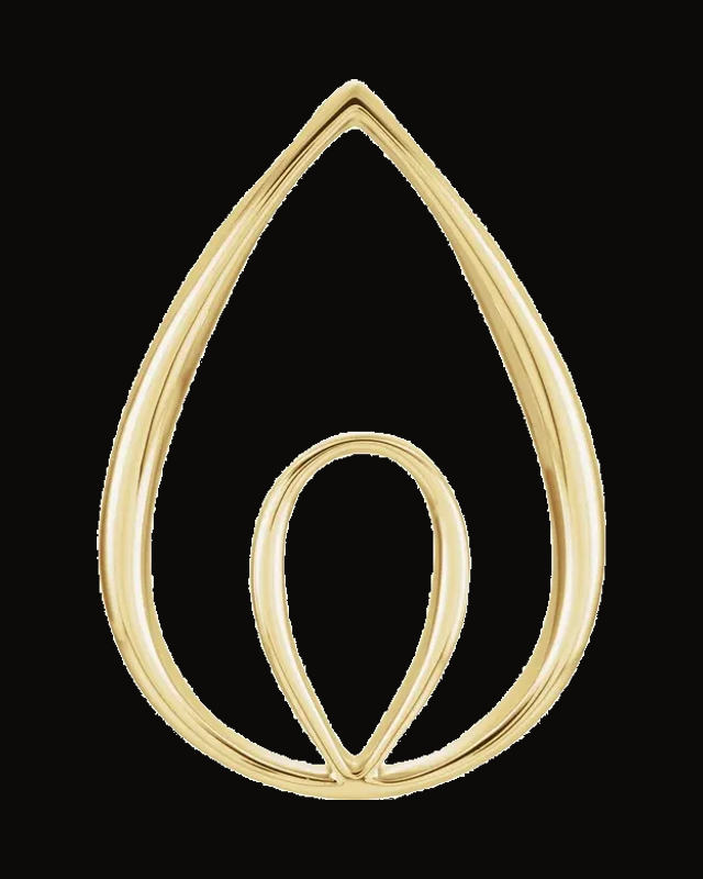 Freeform Pendant — 14K Yellow Gold