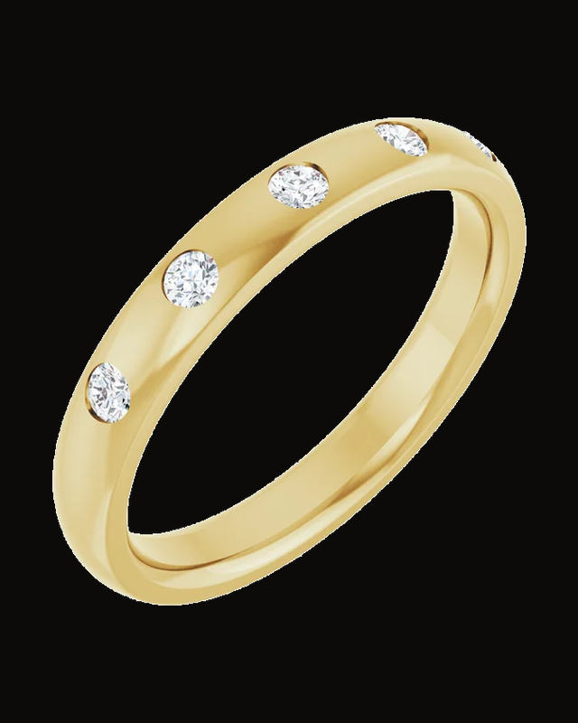 0.025 CTW Lab-Grown Diamond Anniversary Band — 14K Yellow Gold · 1.5 mm