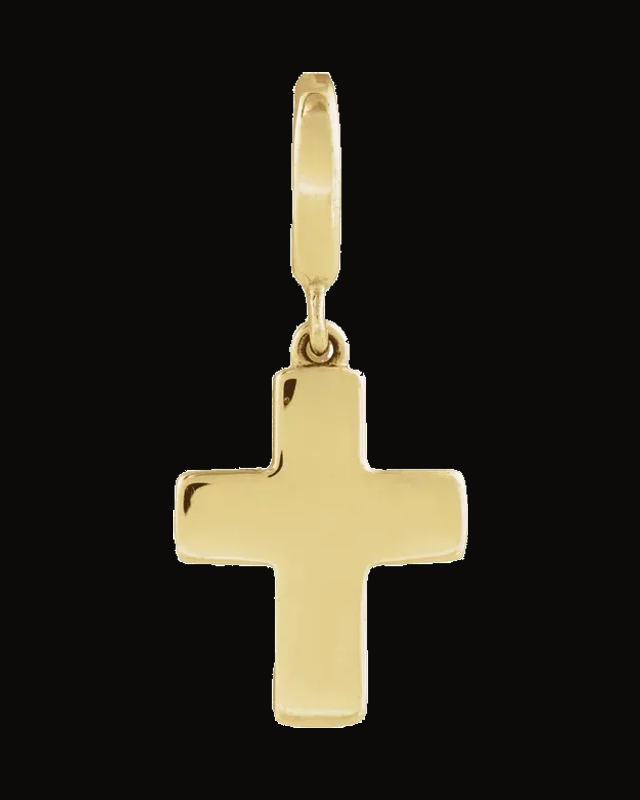 Rounded Edge Petite Cross Charm/Pendant