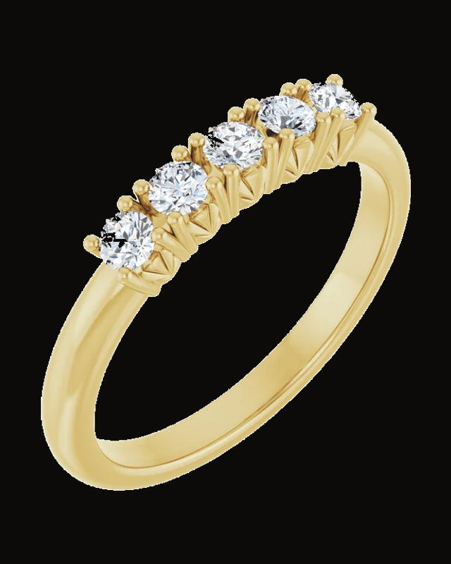 1/3 CTW Lab-Grown Diamond Anniversary Band — 14K Yellow Gold · 3.6 x 3.1 mm