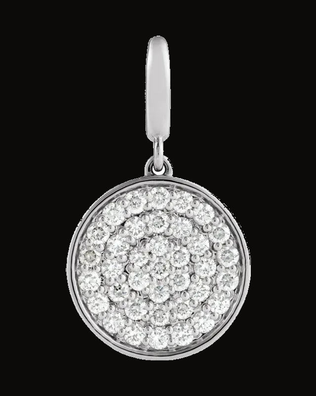 1/2 CTW Lab-Grown Diamond Pave Disc Charm/Pendant