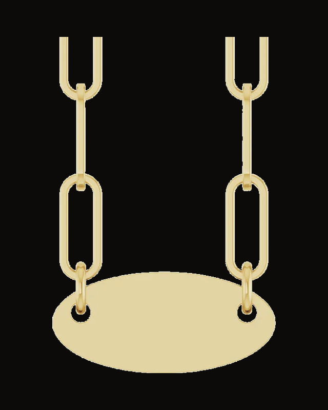 Engravable Oval Necklace or Center