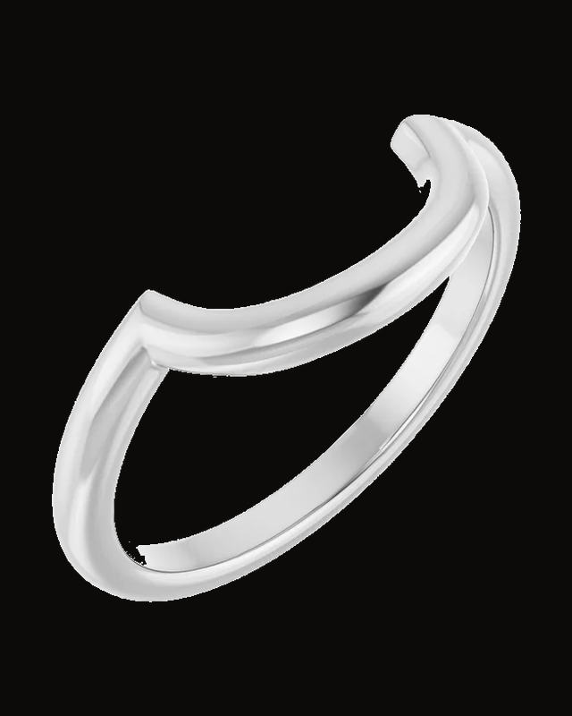 Contour Band — 14K White / Yellow Gold · 6.6 x 1.8 mm