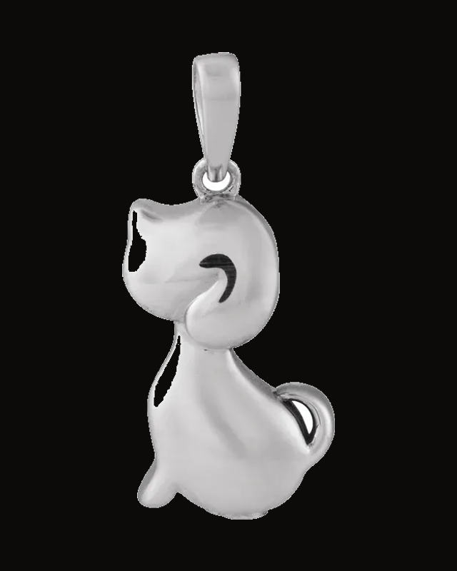 Pet Ash Holder Pendant With Accessory Kit — Rhodium-Plated on Sterling Silver