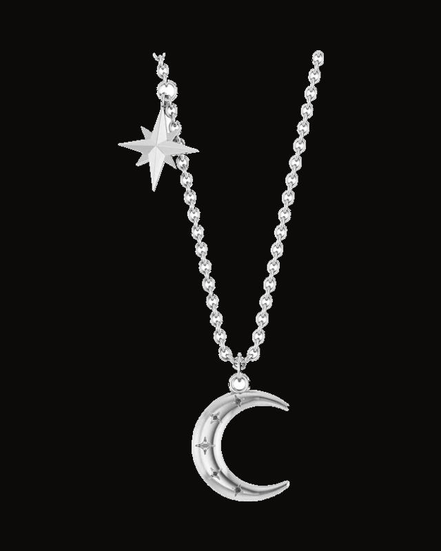 Celestial Moon And Star Necklace
