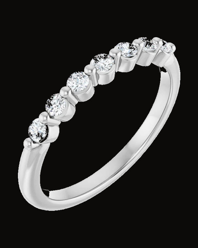Seven-Stone Anniversary Band — 14K White / Yellow Gold · Lab-Grown Diamond