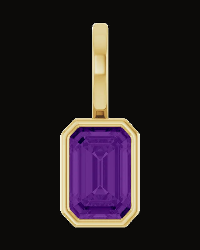 Solitaire Pendant — 14K Yellow Gold · 6 x 4 mm