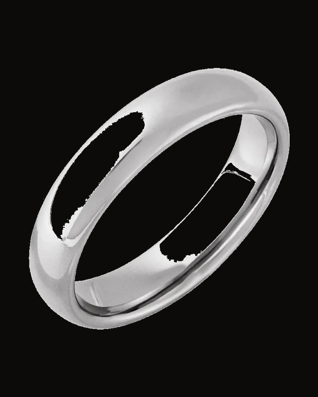 Comfort-Fit Standard Weight European-Style Band — Tungsten