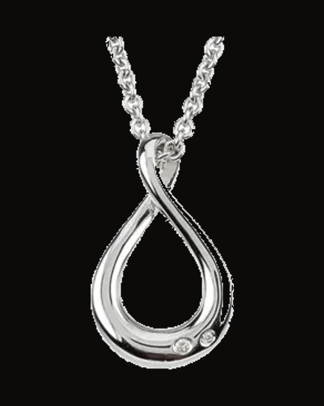 0.015 Natural Diamond Infinity-Inspired Necklace — Sterling Silver