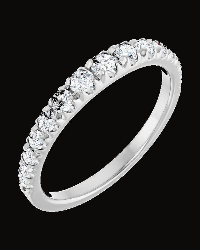 3/8 CTW Lab-Grown Diamond Anniversary Band — 14K White / Yellow Gold · 2.9 x 2.3 mm