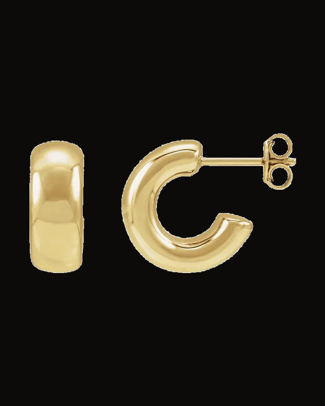 Electroform Puffed Hoop Earrings