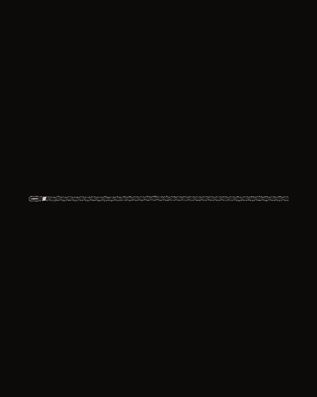 3 mm Black Satin Twist Necklace