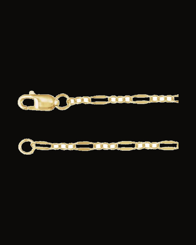 2.3 mm Dapped Cable Chain — 14K Yellow Gold-Filled