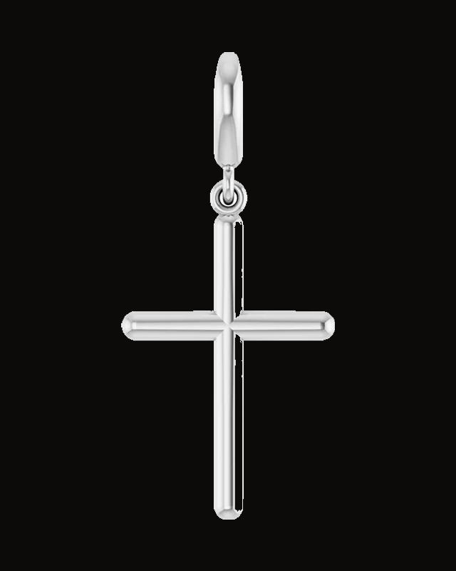 Cross Charm/Pendant — Sterling Silver