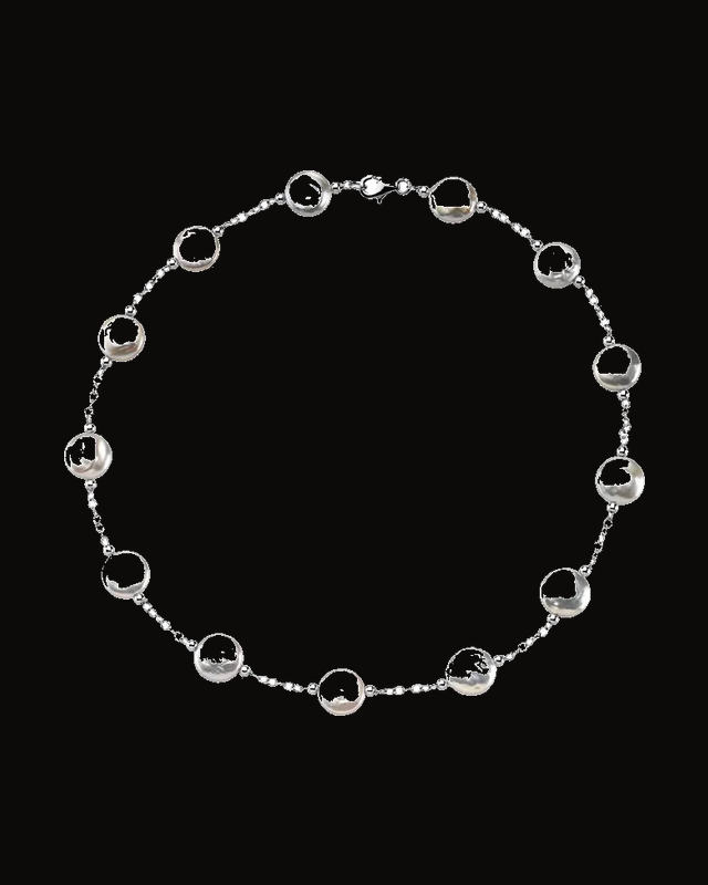 Cultured White Freshwater Pearl Necklace — Rhodium-Plated on Sterling Silver · Cultured Freshwater Pearl