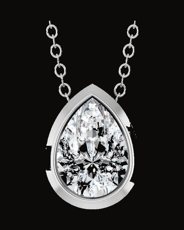 1/3 Ct Lab-Grown Diamond Solitaire Necklace — 14K Yellow Gold
