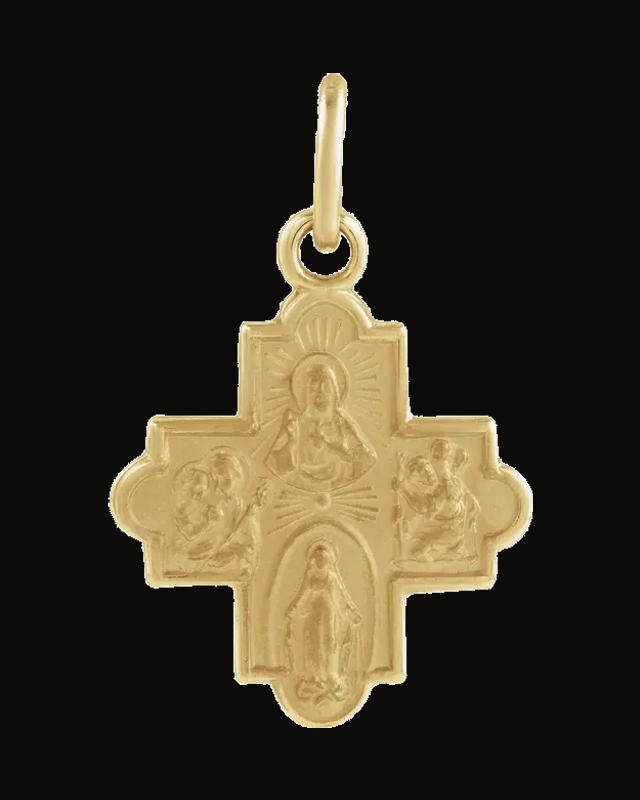 Four-Way Cross Medal Necklace or Pendant