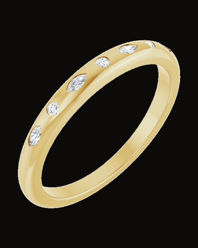 1/10 CTW Lab-Grown Diamond Anniversary Band — 14K Yellow Gold · 1.8 mm