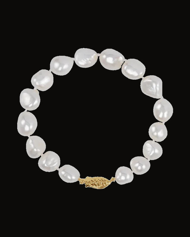 Cultured Freshwater Pearl Bracelet — 14K Yellow Gold · 0