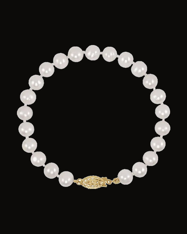 Cultured Freshwater Pearl Strand Bracelet — 14K Yellow Gold-Filled