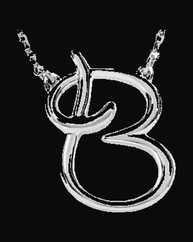 Script Initial Necklace or Center