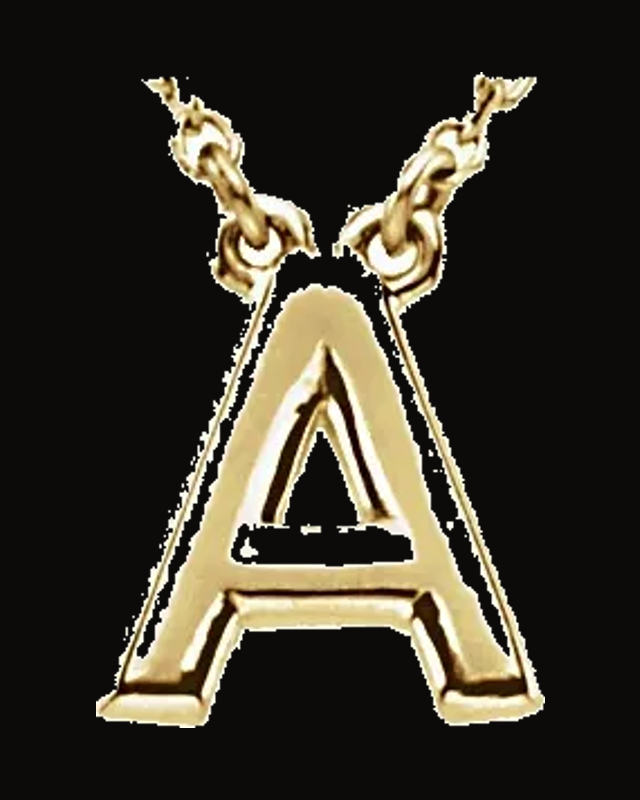 Block Initial Necklace