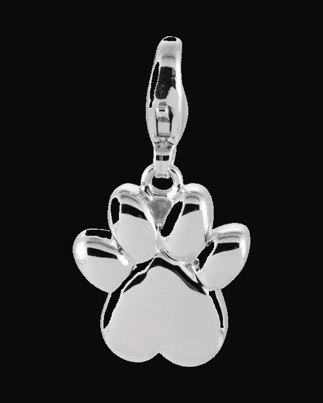Charming Animals® Paw Print Charm/Pendant — Sterling Silver