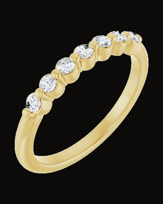 1/5 Lab-Grown Diamond Anniversary Band — 14K Yellow / White Gold · 3.4 x 2.6 mm