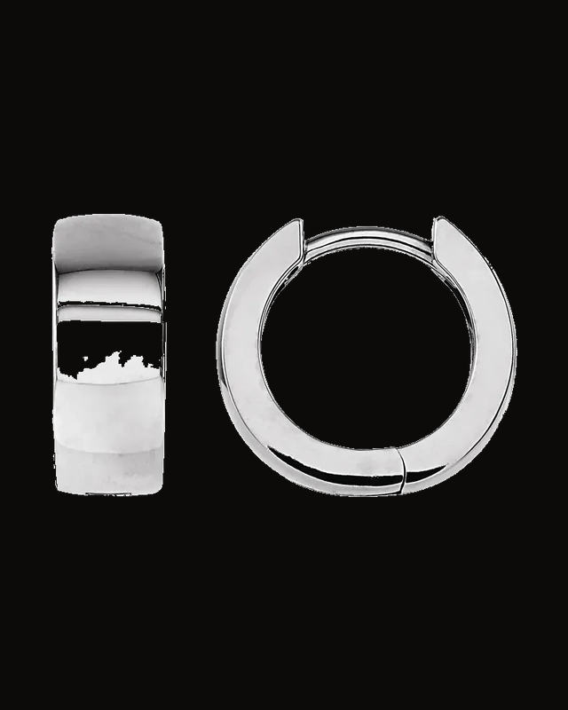 Hinged Hoop Earrings — Sterling Silver