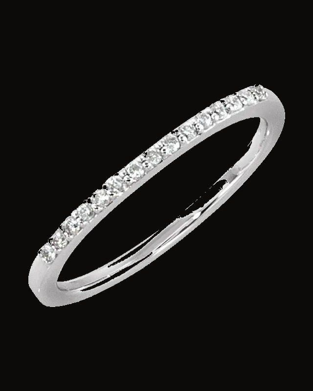 1/8 CTW Natural Diamond Anniversary Band — 14K White / Yellow Gold