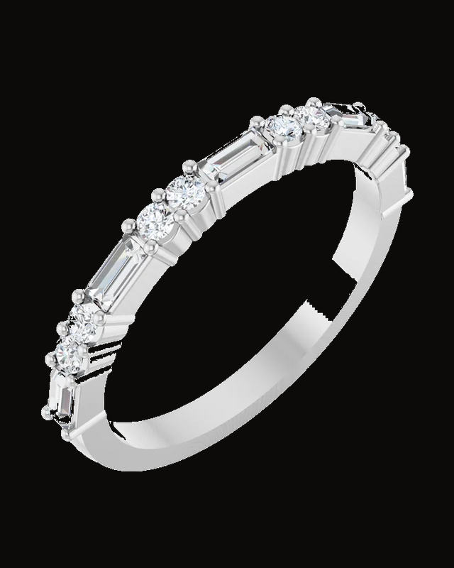 3/8 CTW Lab-Grown Diamond Anniversary Band — 14K White / Yellow Gold · 1.7 mm