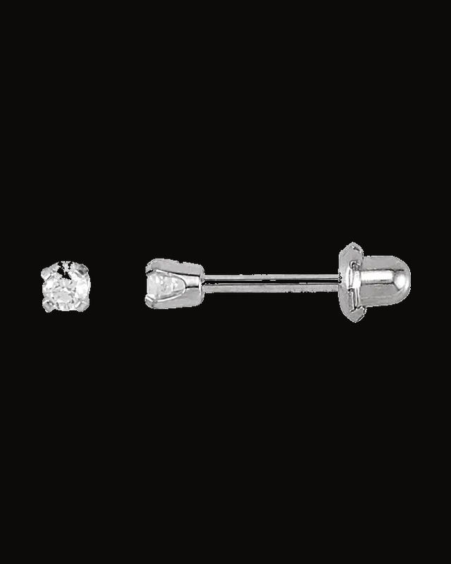 Inverness Cubic Zirconia Piercing Earrings — 14K Yellow / White Gold