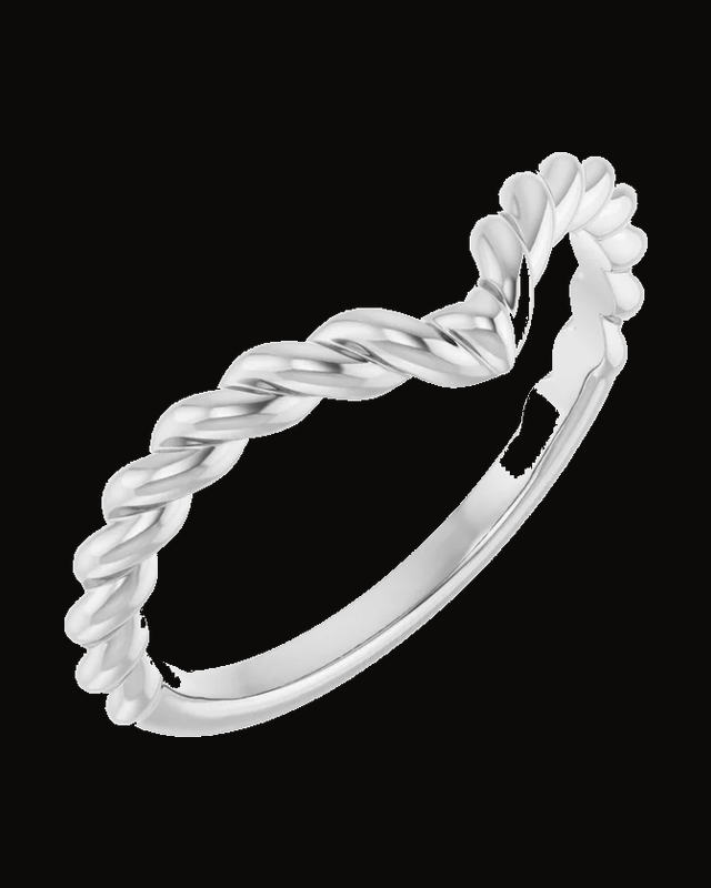 Rope Contour Band — 14K White / Yellow Gold · 1.8 mm